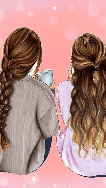 Anime Best Friends, Long Hairs HD phone wallpaper