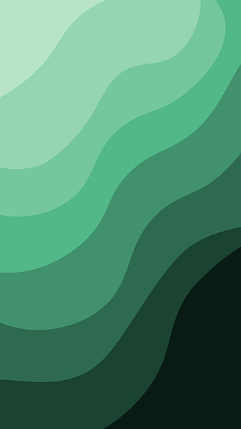 Minimalistic, waves, minimal, samsung, green, monochrome, monochromatic, simple HD phone wallpaper