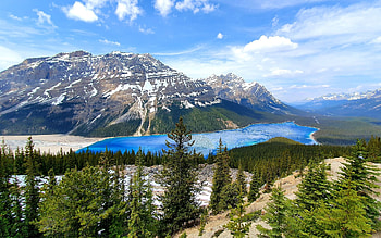 Peyto Lake in Canada, nature, mountains, lake, Canada HD wallpaper