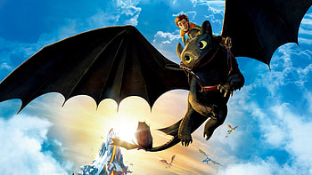 Hiccup, Toothless, Dragon ride, Animation HD wallpaper