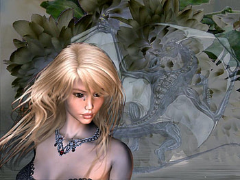 Dragon Elf, blue, elf, female HD wallpaper