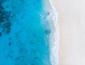 Nature, Sea, Beach, View From Above, Coast, Surf HD wallpaper