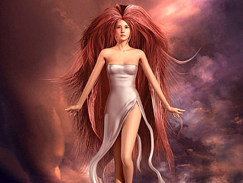 Long Haired Girl !!!, abstract, fantasy, red, girl, dark HD wallpaper