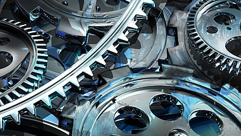 3D Gear Wheels HD wallpaper