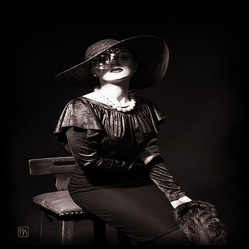 BEAUTY UNDER HAT.., retro, , art, beauty HD wallpaper