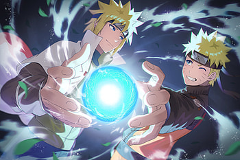 Minato & Naruto, Rasengan (Naruto), Minato Namikaze, Naruto Uzumaki, Anime, Naruto HD wallpaper
