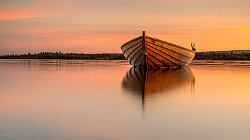 Boat, sea, lake, Calm HD wallpaper