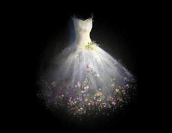 The Dress, white, flowers, dress, bride HD wallpaper