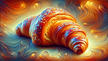 Artistic Croissant - Delicious Background, croissant, pastry, bakery, Abstract HD wallpaper