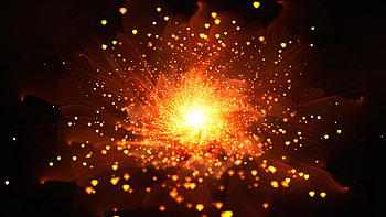 Flower Spark, sparks, design, art, flower HD wallpaper
