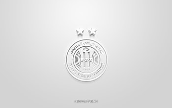 ES Setif, creative 3D logo, white background, Algerian football club, Ligue Professionnelle 1, Setif, Algeria, 3d art, football, ES Setif 3d logo HD wallpaper