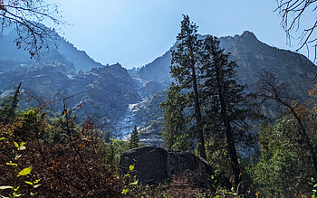 Kings Canyon National Park, california, trees, sky, sierra nevada, mountains, usa HD wallpaper