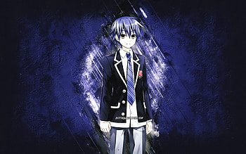 Shido Itsuka, Date A Live, blue stone background, anime characters, Shido Itsuka character, Date A Live characters, Itsuka Shido HD wallpaper