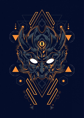Japanese tattoo art, Japanese Oni Mask HD phone wallpaper