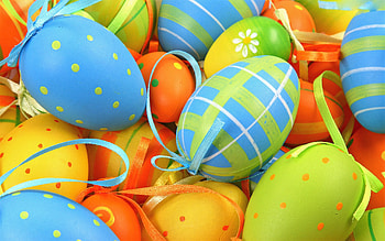 Easter Egg, Holiday, Easter, Colorful, Ribbon HD wallpaper