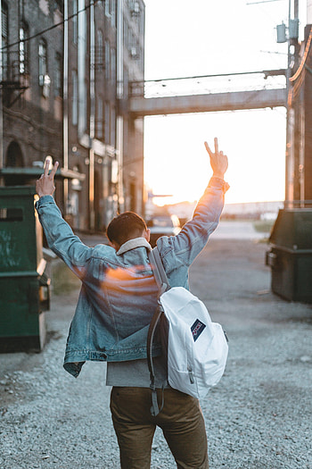 Miscellanea, Miscellaneous, Man, Anonymous, Backpack, Rucksack HD phone wallpaper