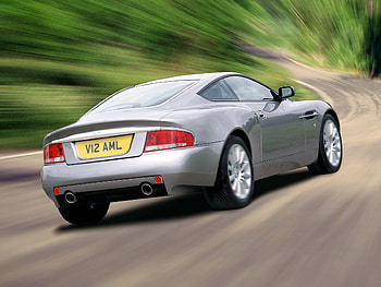 Auto, Aston Martin, Cars, Back View, Rear View, Speed, Silver, V12, Vanquish, 2001 HD wallpaper