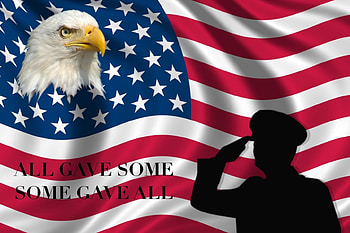 America Loves Our Veterans, blue, white, eagle, veterans, flag, Love, stars and stripes, american, Memorial day, message, red HD wallpaper