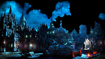 gothic town HD wallpaper