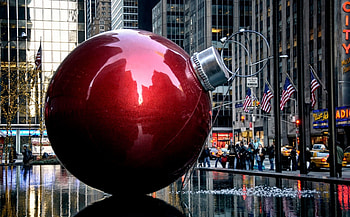 New York, New year, Decoration, Christmas, ball HD wallpaper