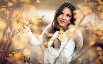 Brunette Model ~ Lena, outdoors, model, beautiful, brunette HD wallpaper