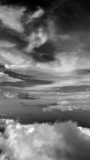 Gray Cloudy Sky, Serene grey clouds, Atmospheric beauty, Calming backdrop HD phone wallpaper