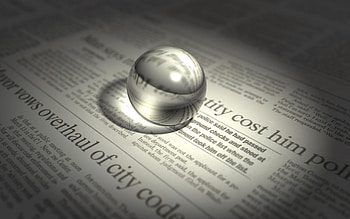 Macro, Grey, Glass, Bw, Chb, Ball, Newspaper HD wallpaper