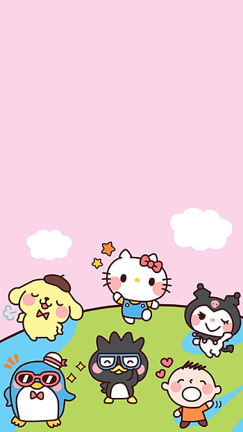 Sanrio , , Hello Kitty, Twins, Printing, Sticker, Stationery, Kawaii, Screen HD phone wallpaper