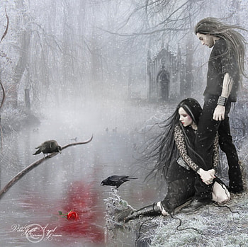 Holding on to my Fears, lady, birds, fears, fantasy, man HD wallpaper