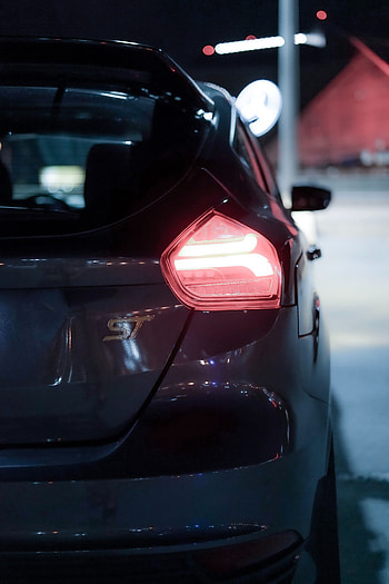 Night, Cars, Shine, Light, Car, Machine, Lantern, Lamp, Back View, Rear View HD phone wallpaper