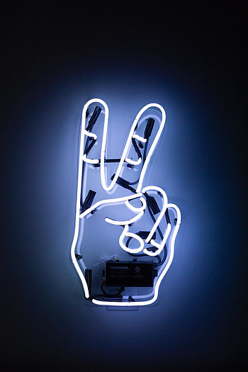 Peace sign, Glow in the Dark HD phone wallpaper