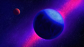 Ocean World Outer Space, digital-universe, planet, artist, artwork, digital-art, deviantart HD wallpaper