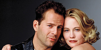 Bruce Willis secrets, Cybill Shepherd chemistry, Behind-the-scenes anecdotes, Moonlighting cast HD wallpaper