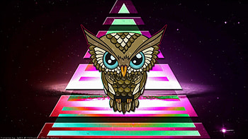 General--owl-triangle-triangle-colorful-space-Illuminati- HD wallpaper