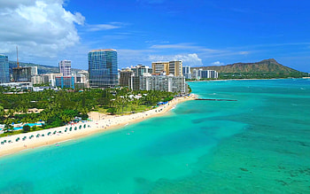 Honolulu, Pacific Ocean coast, Hawaii, Honolulu panorama, Honolulu cityscape, ocean, coast, USA HD wallpaper