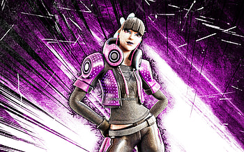 style, grunge art, Fortnite Battle Royale, Fortnite characters, purple abstract rays, style Skin, Fortnite, style Fortnite HD wallpaper