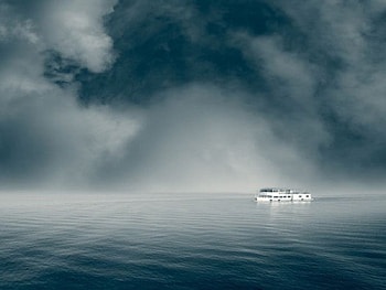 a go between, blue, clouds HD wallpaper