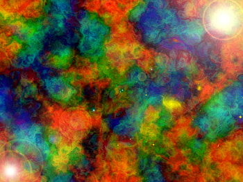 Colour Mix Nebula, nebula, backround, lights, space, colours HD wallpaper