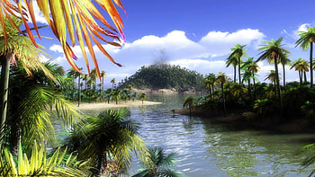 Malu-Lani Beach, island, Hawaii, green, clouds, trees, water HD wallpaper