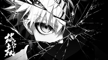 Shattered Gaze — Killua Zoldyck (Hunter x Hunter) Quad, Manga, Hunter X Hunter, Killua Zoldyck, Dark Anime HD wallpaper