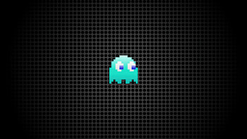 Pac Man Orange Ghost, pac-man, games, artist, artwork, digital-art, video-games HD wallpaper