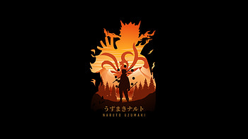 N, Naruto Uzumaki, black anime HD wallpaper