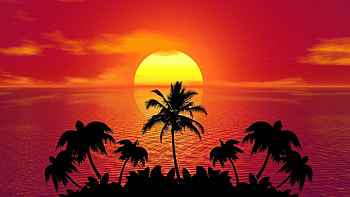 Sunset art, Captivating artwork, Stunning colors, Peaceful vibe HD wallpaper