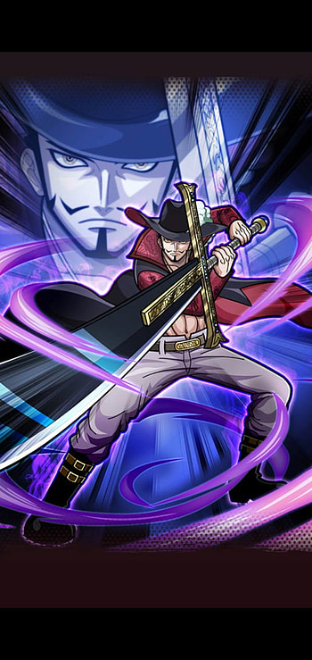 Mihawk, electric blue, swordman, art, Sword, Japan, one piece, anime HD phone wallpaper