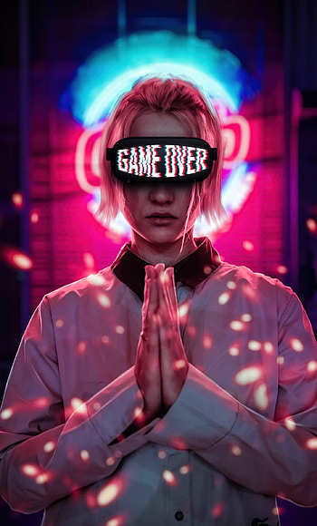 Game Over, Girl gamer, Retro glasses, Quirky HD phone wallpaper
