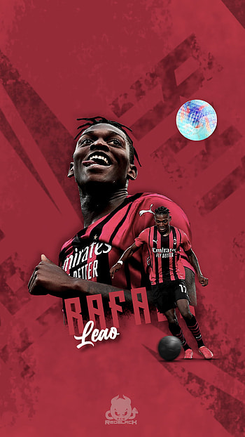 Rafael Leao, 1899, rossoneri, acmilan, forzamilan, acm, acmilan1899, rafaleao, milan, milan1899 HD phone wallpaper