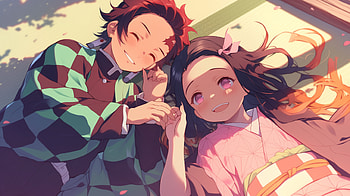 Kawaii Tanjiro & Nezuko - Demon Slayer: Kimetsu no Yaiba, Anime, Demon Slayer: Kimetsu no Yaiba, Tanjiro Kamado, Nezuko Kamado, kawaii HD wallpaper