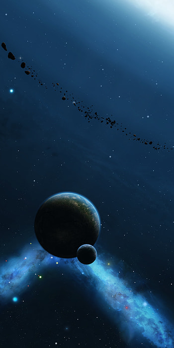 Planets, Universe, Nebula, Galaxy, Asteroids HD phone wallpaper