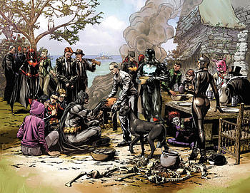 Batgirl, Comics, Batman Eternal, Alfred Pennyworth, Batman, Batwing, Batwoman, Catwoman, Commissioner Gordon, Duela Dent, Harvey Bullock, Penguin (Dc Comics), Professor Pyg, Red Hood, Thanksgiving, Tiger Shark (Dc Comic), Tim Drake, Titus (Batman) HD wallpaper