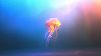 Jellyfish Ai, jellyfish, underwater, animals, ai, graphy HD wallpaper